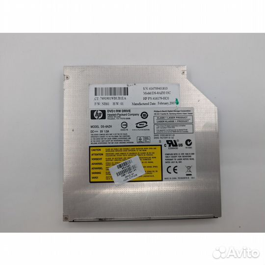 Привод DVD-RW 616709401810, ds-8azh, 416179-HC0, 4