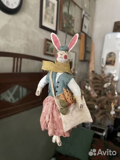 Ватные игрушки, елочные игрушки, декор, зайцы