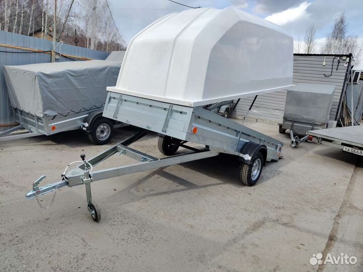 Прицеп с пластиковой крышкой Кедр Пионер 35
