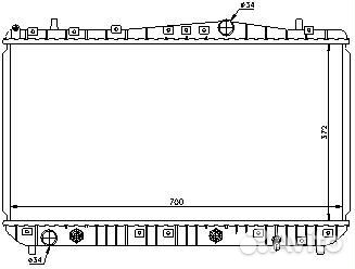 Радиатор daewoo Lacetti/Nubira 1.6/1.8 A 08/03