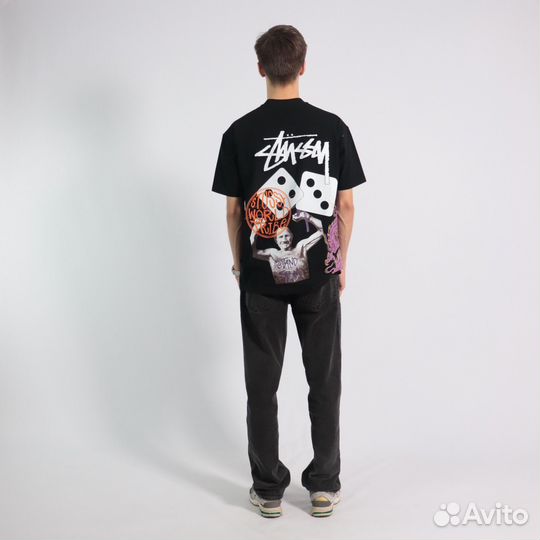 Футболка stussy черная стильная