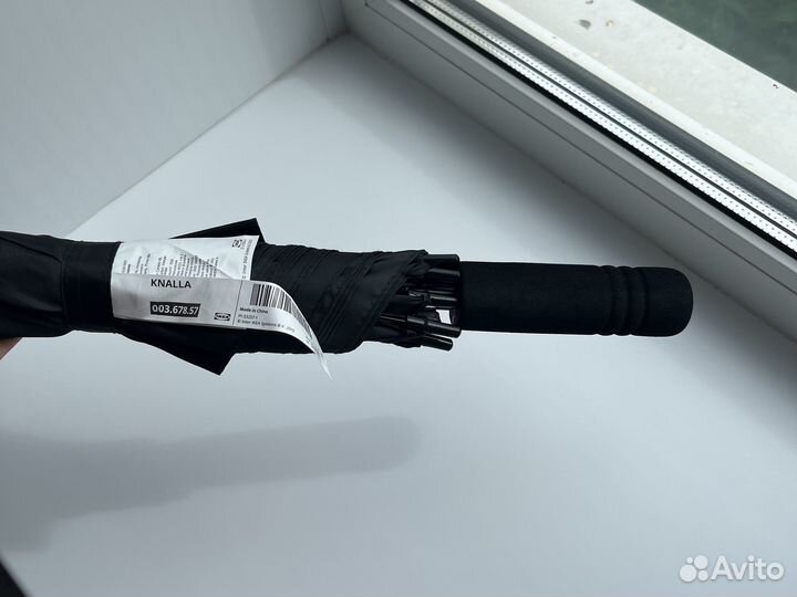 Новый зонт трость knalla икеа полуавтомат чёрный