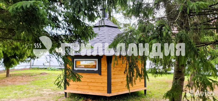 Финский гриль домик, гриль беседка