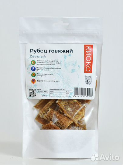 Киоко 70218 Лакомство для собак Рубец говяжий свет