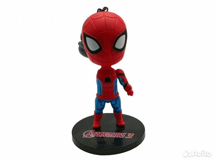 Брелок с колокольчиком Человек-паук 9см (Нет руки)