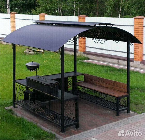Мангал в беседке