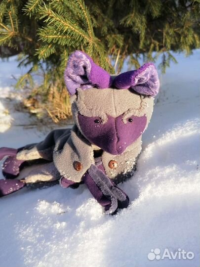 Игрушка волчонок, авторская игрушка