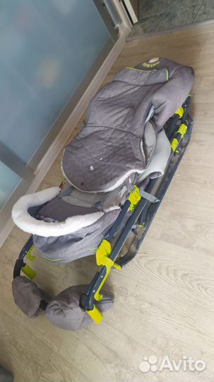 Санки-коляска меховая