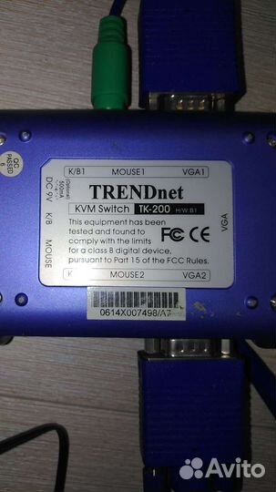 Переключатель trendnet TK-200 kvm switch