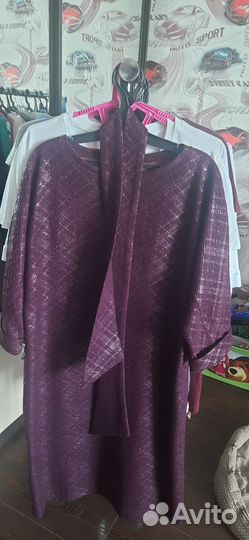 Новое платье с поясом 46-48 размер