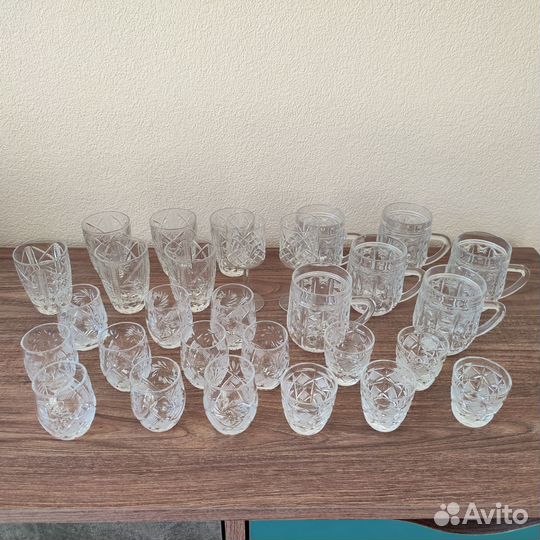 Рюмка, фужеры, бокалы хрустальные