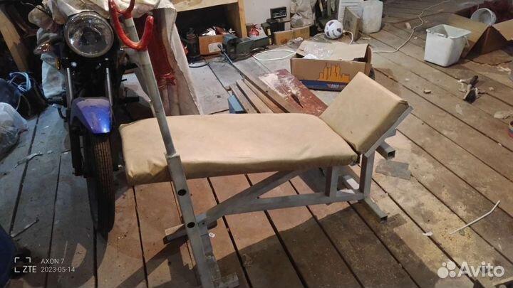 Скамья для жима, лежа, горизонтальной, наклон в/н