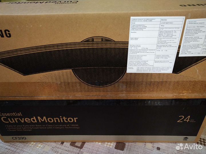 Новый монитор samsung c24f390fhi 24 дюйма