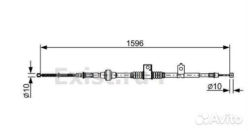 Трос стояночного тормоза Mitsubishi Митсу оригинал
