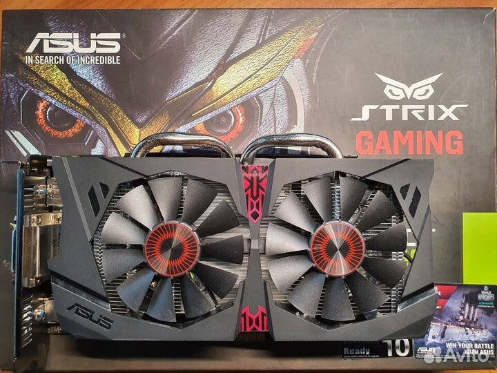 Видеокарта asus GeForce GTX 950 strix OC (strix-G