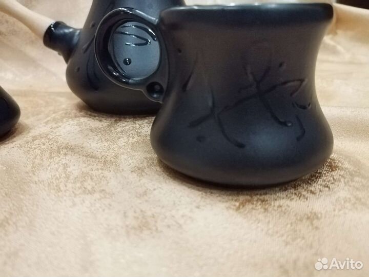 Кофейный набор: турка, две чашки