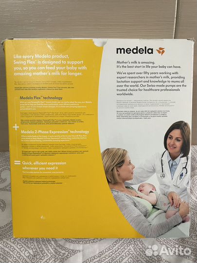Молокоотсос medela swing flex электрический