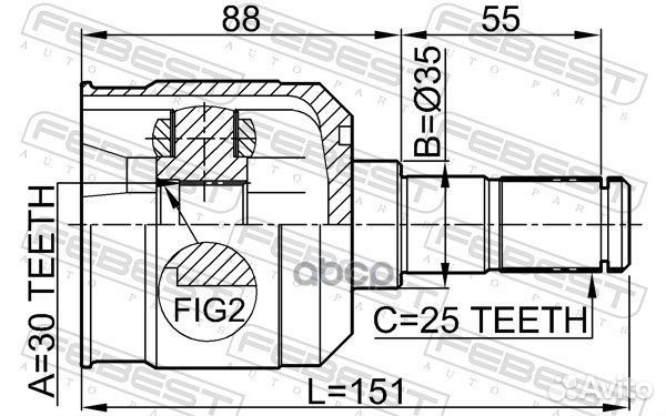 Шрус внутренний 30X35X25 1211MAT15 Febest