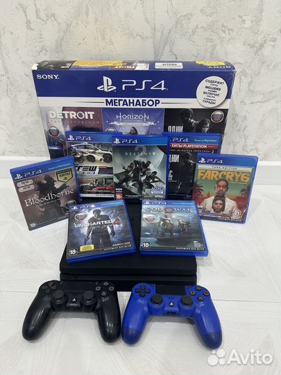 Sony PS4 slim 1tb с играми
