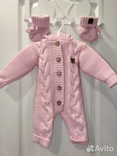 Вязаный комбинезон 56 62