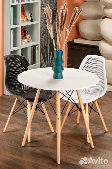 Стул ажурный в стиле eames DSW, черный, 1 шт NEW