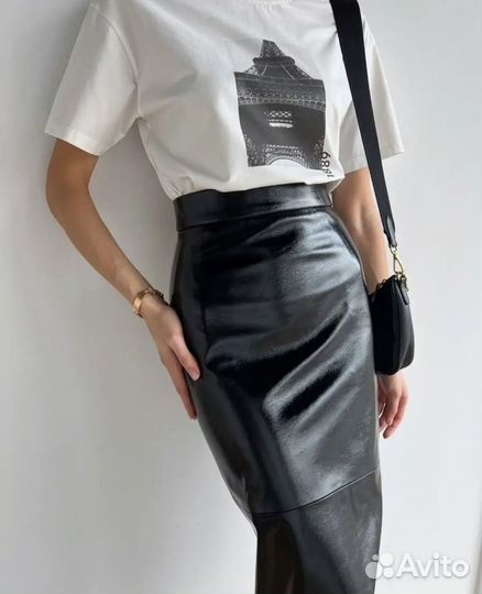 Юбка миди и брюки из лаковой кожи Mollis 42