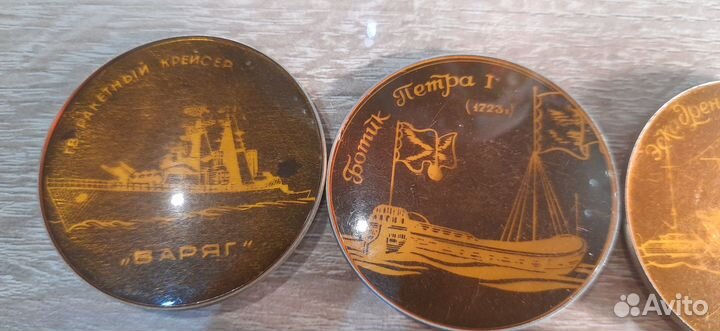 Значки морские корабли, СССР