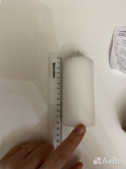 Свечи парафиновые без запаха