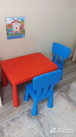 Стол и стул IKEA маммут