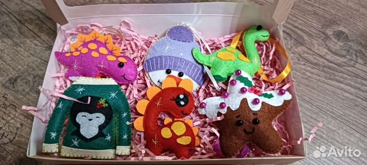 Дракон из фетра игрушка ëлочная