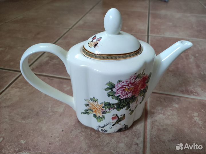 Китайский чайник 1л, блюдо D27см, ваза