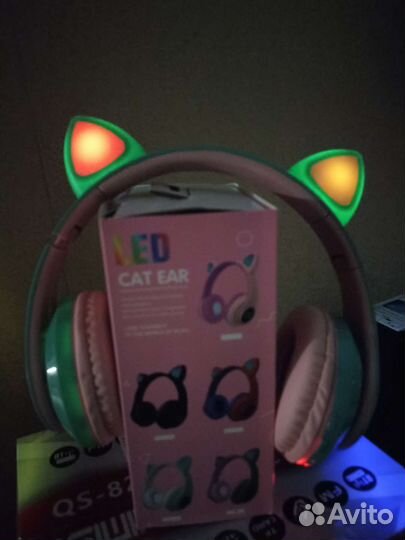 Беспроводные детские наушники с ушками