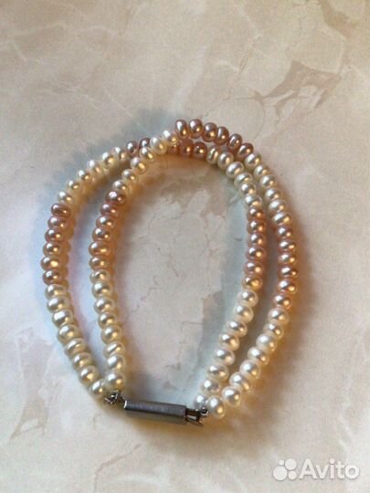 Жемчуг натуральный бусы браслет