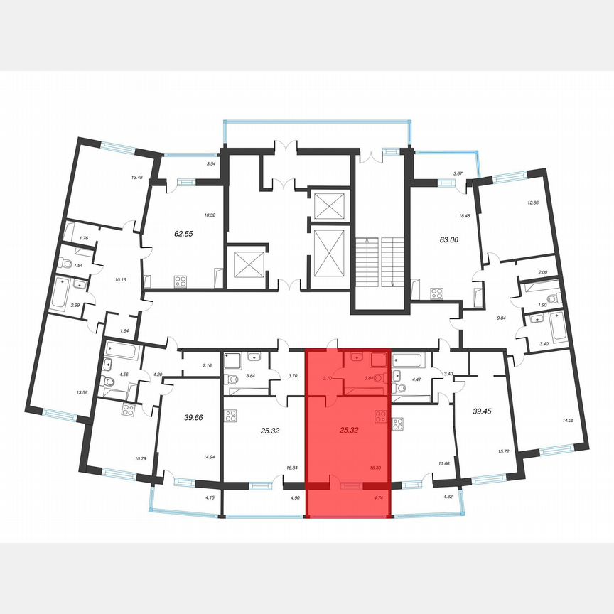 Квартира-студия, 28,3 м², 13/22 эт.