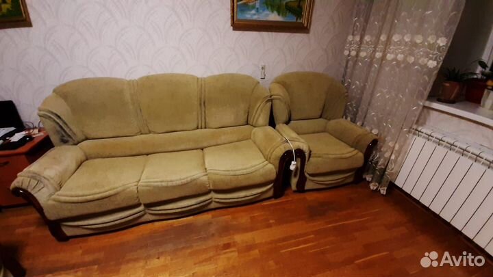 Диван и 2 кресла бу