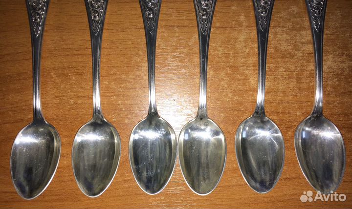 Серебряные десертные ложки. 875 пр. Ранний вариант