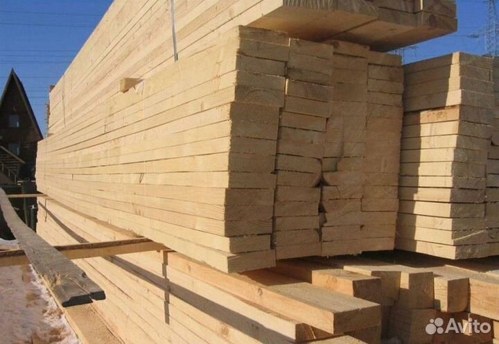 Доска обрезная сухая хвоя 1 сорт