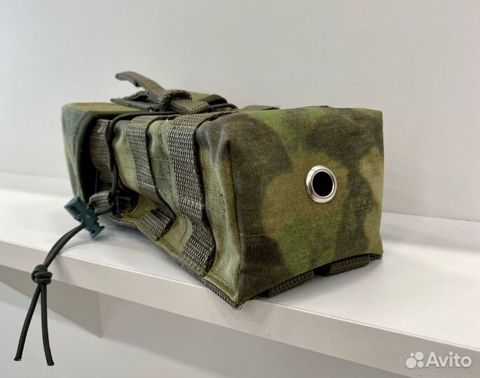 Закрытый подсумок для 2х магазинов ак, мох