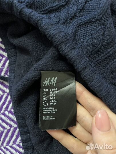 Шапка hm 86 92 и варежки