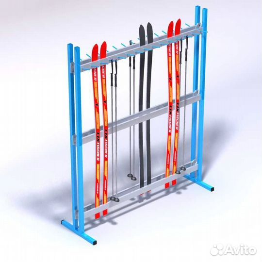 Стеллаж для хранения беговых лыж и палок 3383, 12 пар (1,8м)