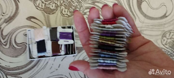 Набор для вышивания крестиком, остатки