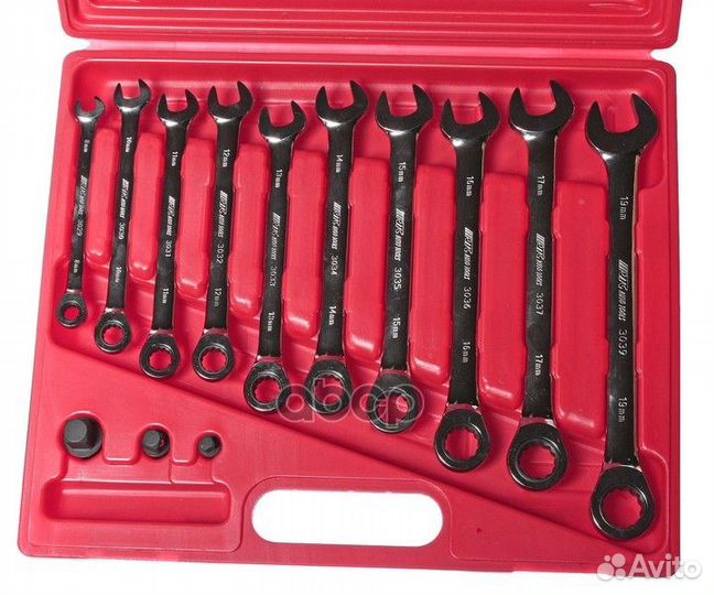 Набор ключей комбинированных 8-19мм трещоточны