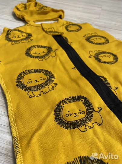 Кокон пеленка на молнии. Шапочка