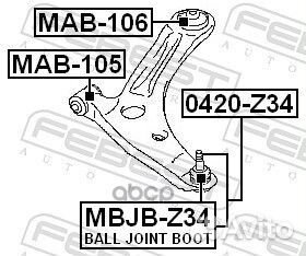 Сайлентблок переднего рычага MAB-106 Febest