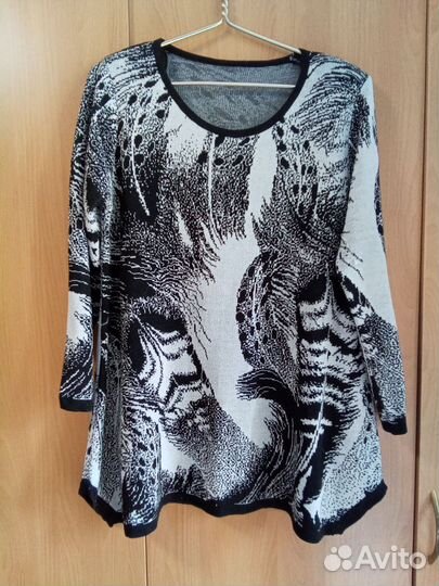 Блузки кофточки туники женские 56-60
