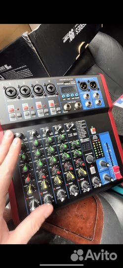 Микшерный пульт 6 каналов FX + USB + bluetooth