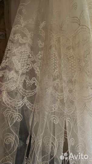 Тюль сетка на ленте новый