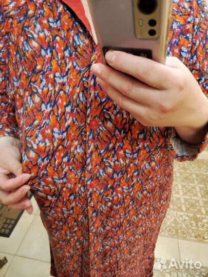 Женский байковый халат с капюшоном