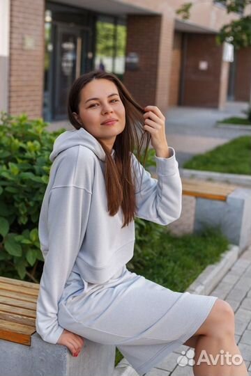 Женский костюм юбка + худи