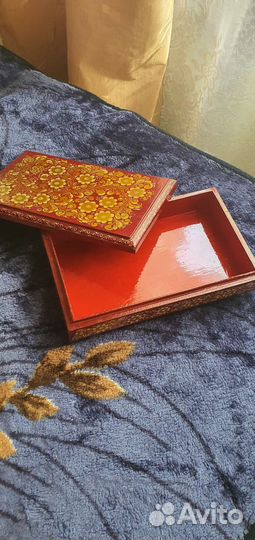 Шкатулка с росписью (хохлома), СССР